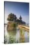 Pier on Keszthely Beach, Keszthely, Lake Balaton, Hungary-Ian Trower-Stretched Canvas