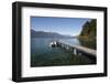 Pier on Lake Nahuel Huapi, Puerto Angostura, Villa La Angostura, Nahuel Huapi National Park, The La-Stuart Black-Framed Photographic Print