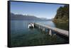 Pier on Lake Nahuel Huapi, Puerto Angostura, Villa La Angostura, Nahuel Huapi National Park, The La-Stuart Black-Framed Stretched Canvas