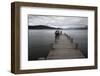 Pier on Lake Nahuel Huapi, Villa La Angostura, Nahuel Huapi National Park, The Lake District, Argen-Stuart Black-Framed Photographic Print