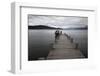 Pier on Lake Nahuel Huapi, Villa La Angostura, Nahuel Huapi National Park, The Lake District, Argen-Stuart Black-Framed Photographic Print