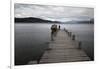 Pier on Lake Nahuel Huapi, Villa La Angostura, Nahuel Huapi National Park, The Lake District, Argen-Stuart Black-Framed Photographic Print