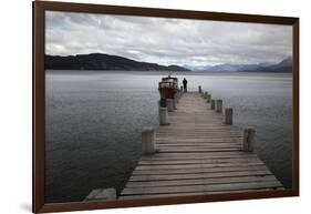 Pier on Lake Nahuel Huapi, Villa La Angostura, Nahuel Huapi National Park, The Lake District, Argen-Stuart Black-Framed Photographic Print
