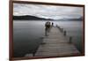 Pier on Lake Nahuel Huapi, Villa La Angostura, Nahuel Huapi National Park, The Lake District, Argen-Stuart Black-Framed Photographic Print