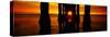 Pier on the beach, Manhattan Beach Pier, Manhattan Beach, Los Angeles County, California, USA-null-Stretched Canvas