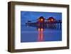 Pier on the Beach of Naples on the Gulf Coast, Florida, USA-null-Framed Premium Giclee Print