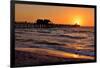 Pier on the Beach of Naples on the Gulf Coast, Florida, USA-null-Framed Premium Giclee Print