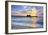 Pier on the Beach of Naples on the Gulf Coast, Florida, USA-null-Framed Premium Giclee Print