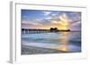 Pier on the Beach of Naples on the Gulf Coast, Florida, USA-null-Framed Premium Giclee Print