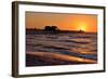 Pier on the Beach of Naples on the Gulf Coast, Florida, USA-null-Framed Art Print