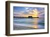 Pier on the Beach of Naples on the Gulf Coast, Florida, USA-null-Framed Art Print