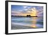 Pier on the Beach of Naples on the Gulf Coast, Florida, USA-null-Framed Art Print