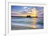 Pier on the Beach of Naples on the Gulf Coast, Florida, USA-null-Framed Art Print