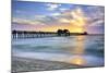 Pier on the Beach of Naples on the Gulf Coast, Florida, USA-null-Mounted Art Print