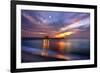 Pier on the Beach of Naples on the Gulf Coast, Florida, USA-null-Framed Art Print