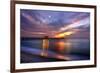 Pier on the Beach of Naples on the Gulf Coast, Florida, USA-null-Framed Art Print