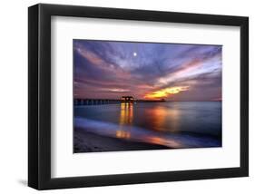 Pier on the Beach of Naples on the Gulf Coast, Florida, USA-null-Framed Art Print