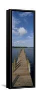 Pier on the Sea, Machipongo, Virginia, USA-null-Framed Stretched Canvas