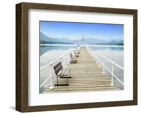 Pier on Ullswater in Lake District National Park-John Harper-Framed Photographic Print