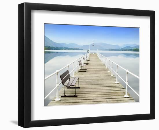 Pier on Ullswater in Lake District National Park-John Harper-Framed Photographic Print