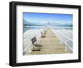 Pier on Ullswater in Lake District National Park-John Harper-Framed Photographic Print