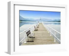 Pier on Ullswater in Lake District National Park-John Harper-Framed Photographic Print