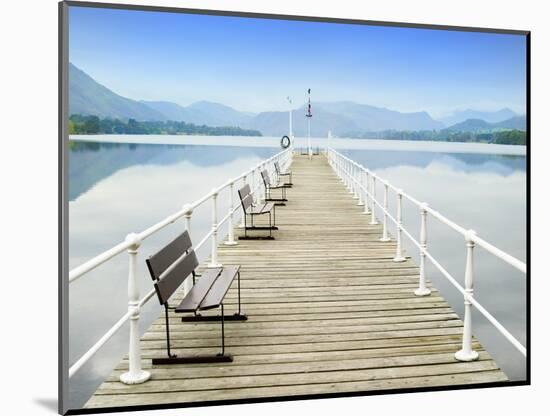 Pier on Ullswater in Lake District National Park-John Harper-Mounted Photographic Print