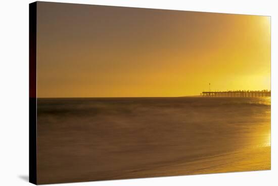 Pier Orange-Chris Moyer-Stretched Canvas