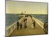 Pier, Ostend, Belgium, C.1890-C.1900-null-Mounted Giclee Print