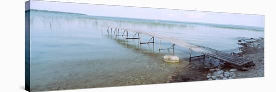 Pier over a Lake, Traverse City, Michigan, USA-null-Stretched Canvas