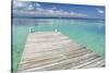 Pier over Clear Waters, Southwater Cay, Stann Creek, Belize-Cindy Miller Hopkins-Stretched Canvas