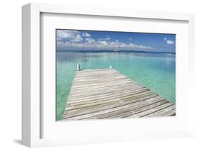 Pier over Clear Waters, Southwater Cay, Stann Creek, Belize-Cindy Miller Hopkins-Framed Photographic Print