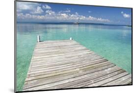 Pier over Clear Waters, Southwater Cay, Stann Creek, Belize-Cindy Miller Hopkins-Mounted Photographic Print