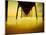 Pier over Golden Sand and Water-Jan Lakey-Mounted Photographic Print