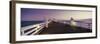 Pier over sea at sunset, Malibu Pier, Malibu, California, USA-Panoramic Images-Framed Photographic Print