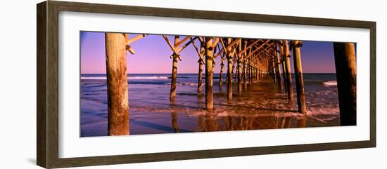 Pier over the Ocean, Folly Beach Fishing Pier, Folly Beach, Folly Island, Charleston County-null-Framed Photographic Print