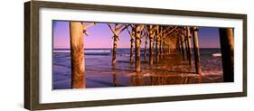 Pier over the Ocean, Folly Beach Fishing Pier, Folly Beach, Folly Island, Charleston County-null-Framed Photographic Print