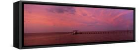 Pier over the Sea, Bokeelia Pier, Bokeelia, Pine Island, Florida, USA-null-Framed Stretched Canvas