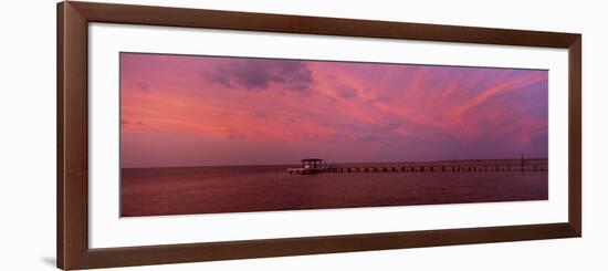 Pier over the Sea, Bokeelia Pier, Bokeelia, Pine Island, Florida, USA-null-Framed Photographic Print