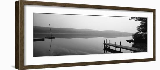 Pier, Pleasant Lake, New Hampshire, USA-null-Framed Photographic Print