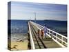 Pier, Point Lonsdale, Port Phillip Heads, Victoria, Australia-David Wall-Stretched Canvas