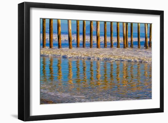 Pier Reflections I-Lee Peterson-Framed Photographic Print