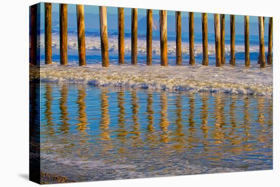 Pier Reflections I-Lee Peterson-Stretched Canvas