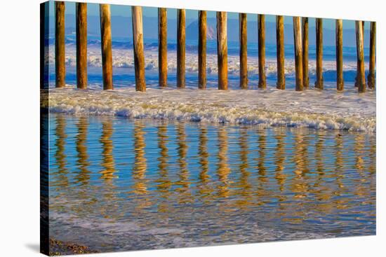 Pier Reflections I-Lee Peterson-Stretched Canvas