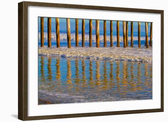 Pier Reflections I-Lee Peterson-Framed Photo