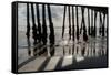 Pier Silhouette I-Lee Peterson-Framed Stretched Canvas