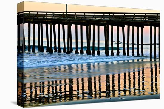 Pier Silhouette II-Lee Peterson-Stretched Canvas