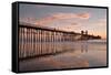 Pier Sunset 1-Lee Peterson-Framed Stretched Canvas