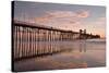 Pier Sunset 1-Lee Peterson-Stretched Canvas