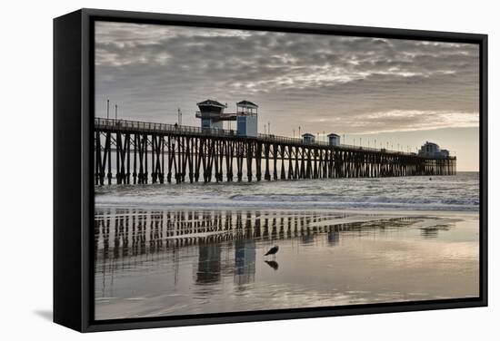 Pier Sunset 2-Lee Peterson-Framed Stretched Canvas